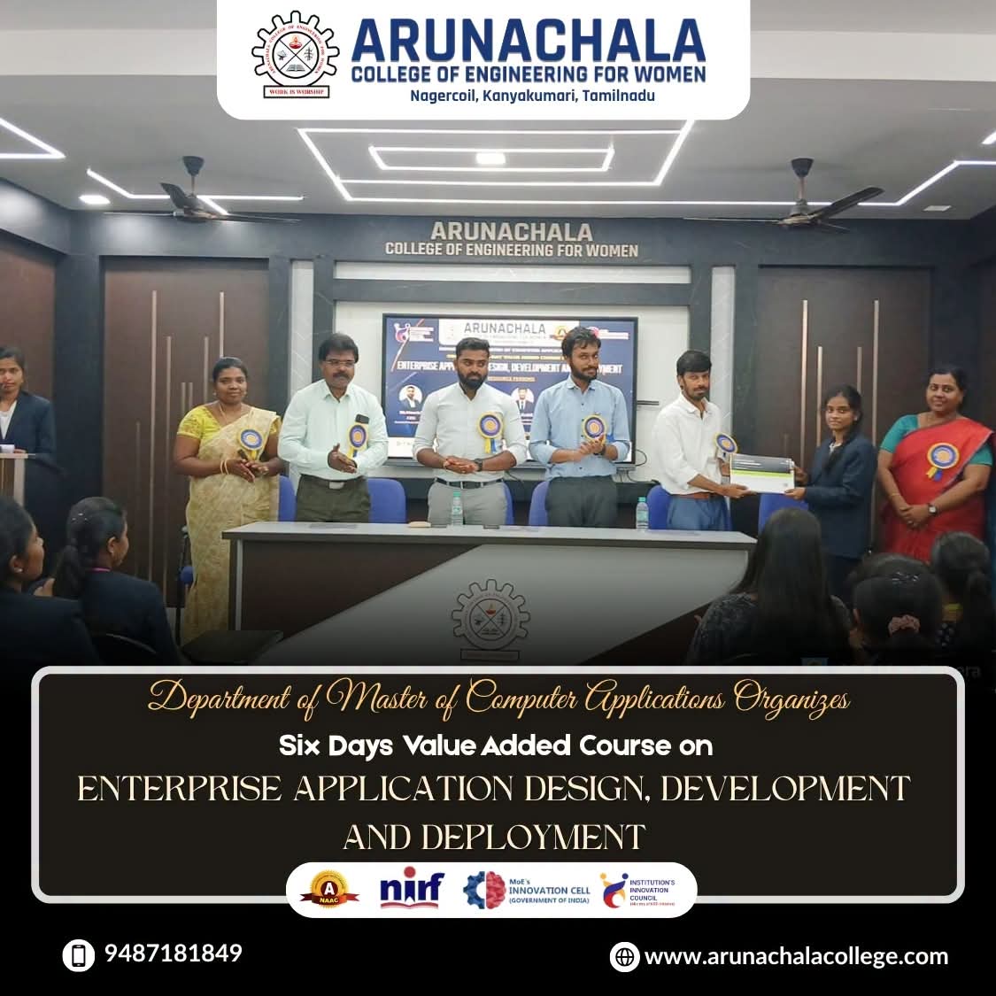 MCA organizes Value Added Course on Enterprise Application Design Development
